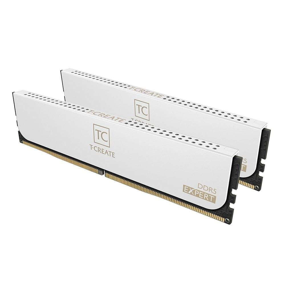팀그룹 [해외] TEAMGROUP T-Create Expert 오버클럭킹 10L DDR5 32GB (2 x 16GB) 6000 CL30 데스크탑 메모리 모듈 RAM 화이트 (CTCWD532G6000HC30DC01) 42504