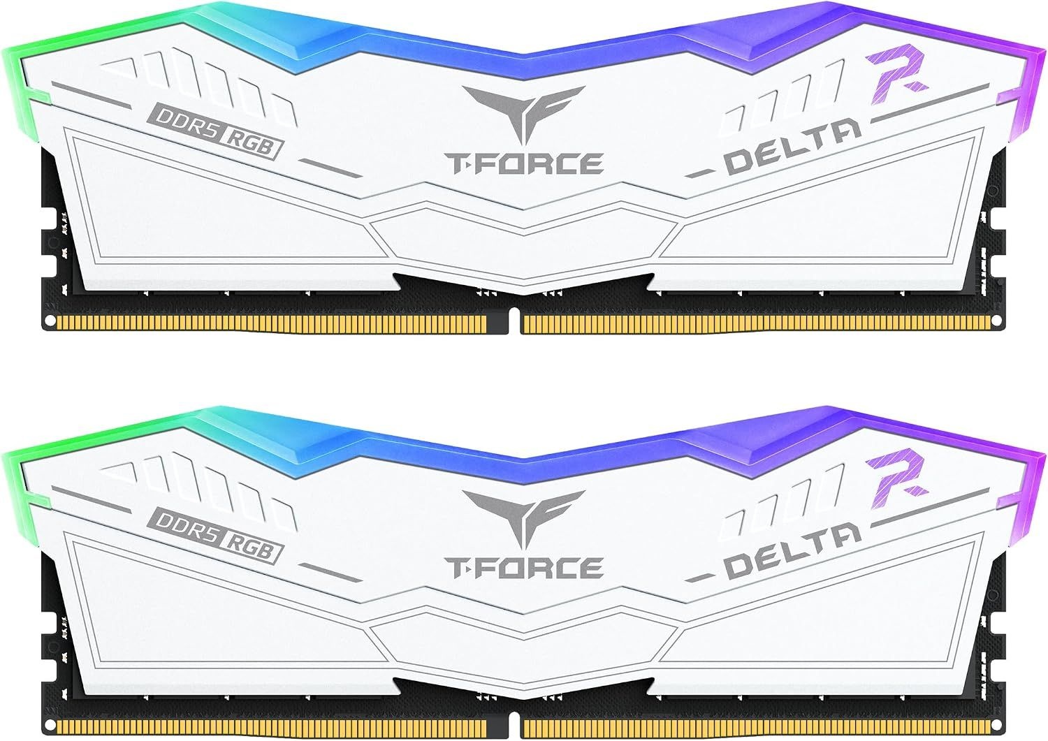[해외] TEAMGROUP TForce 델타 RGB DDR5 램 32GB (2x16GB) 6000MHz PC548000 CL28 Intel XMP 3.0 AMD Expo 호환 데스크톱 메모리 화이트