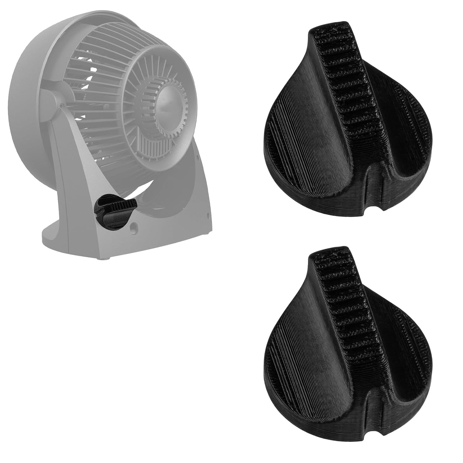 [해외] Vornado Fan <b>633</b> 교체용 호환 팬 노브 2개 세트 – 중형 공기 순환기용 내구성 강한 회전 제어