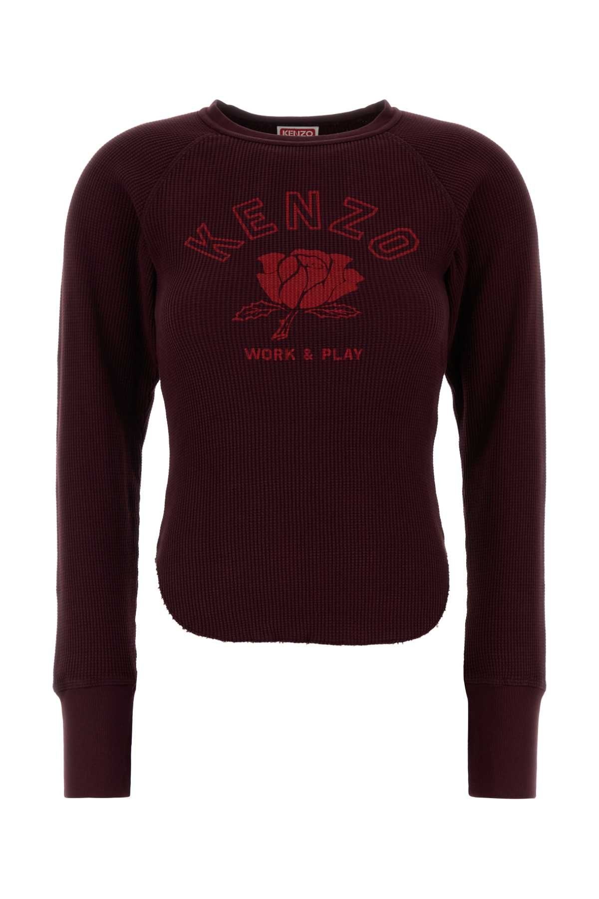 겐조 Conti KENZO 버건디 코튼 t-셔츠 FH52TL5004WA23
