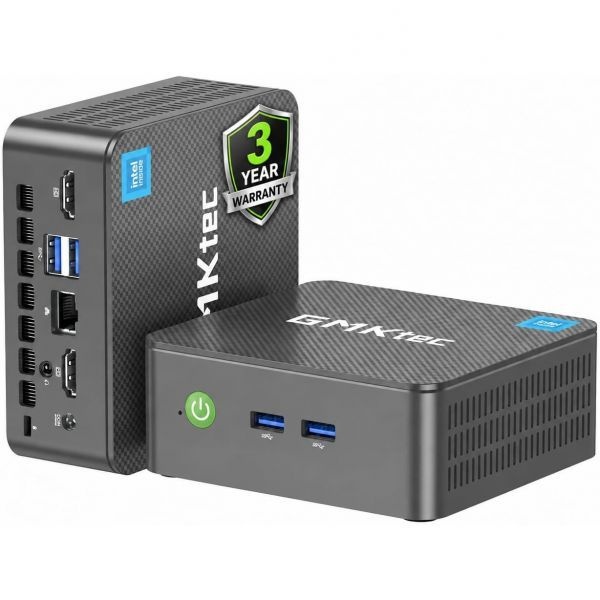 <b>GMKtec</b> [해외] <b>GMKtec</b> 미니 PC 컴퓨터 인텔 N95 프로세서 터보 3.4GHz 8GB DDR4 256GB SSD 데스크탑 4K 듀얼 HDMI 디스플레이 USB 3.2 포트 3개 Wi