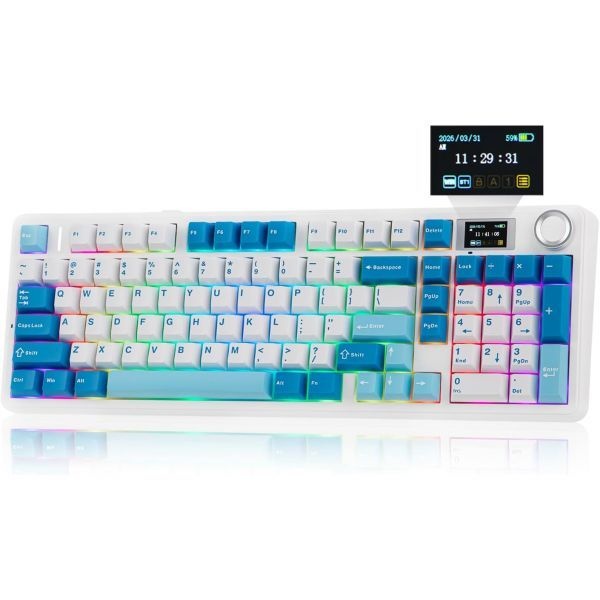 EPOMAKER [해외] 에포메이커 Aula F99 MAX 무선 기계식 키보드 스마트 스크린 노브 315769
