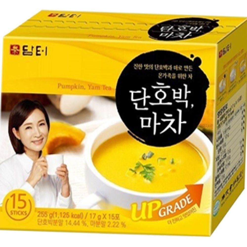 담터 단호박마차 15스틱 분말 스틱차 아침대용 간편간식 담터차