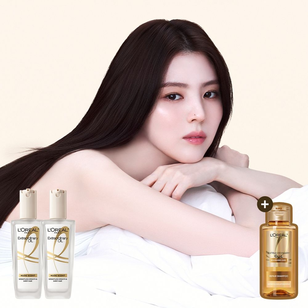 로레알파리 [소희PICK/열보호퍼퓸에센스] 로레알파리 엑스트라오디네리 오일 100ml 2종 (7종 중 택2/+극손상모샴푸80ml)