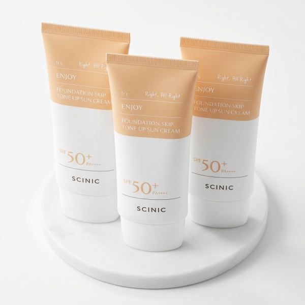 SCINIC 엔조이 파데스킵 톤업 선크림 50g 3개 SPF50+PA++++