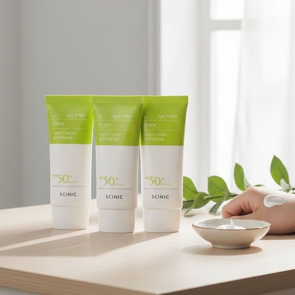 싸이닉 엔조이 세이프티 마일드 비건 선크림 무기자차 SPF50+ PA++++ 50g 3개