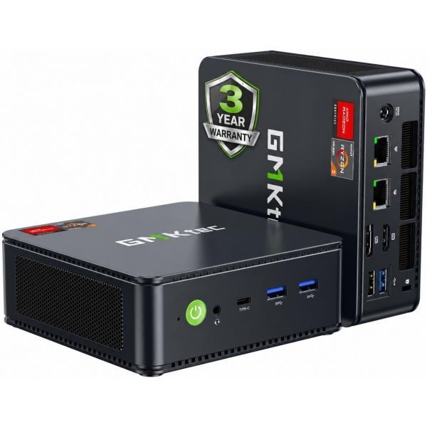 <b>GMKtec</b> [해외] <b>GMKtec</b> 게이밍 미니 PC 라이젠 7640HS 6800H 6800U 대비 성능 16GB DDR5 512GB NVMe SSD 듀얼 NIC LAN 2.5GbE WiFi 6E BT5.2 USB4 데스크탑