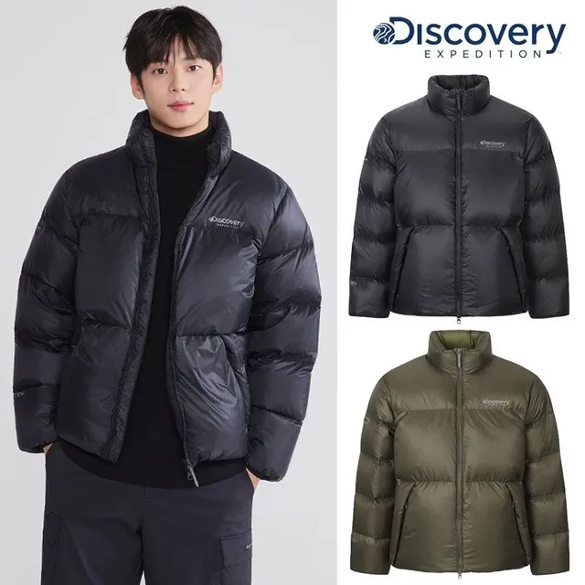 디스커버리 익스페디션 25FW 겨울 남성 올튼 하이넥 퍼텍스 퀀텀 다운 숏패딩 자켓 DMDJ55056-ISW