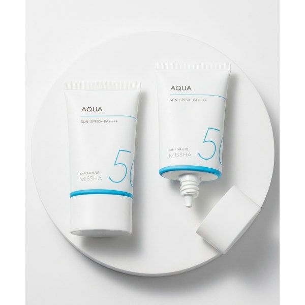 MISSHA [2개] 올 어라운드 세이프 블록 아쿠아 선크림 SPF50+/PA++++ 50ml