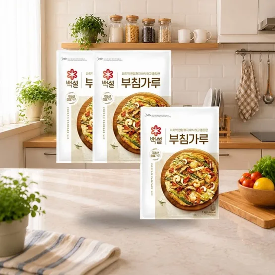 백설 부침가루 1kG, 3개
