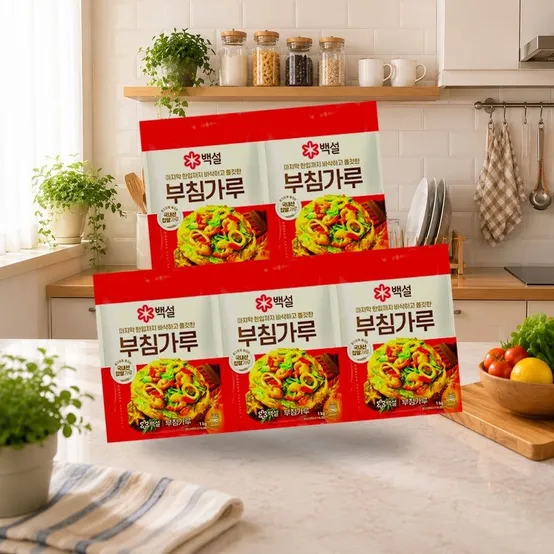 백설 부침가루 1kg, 5개