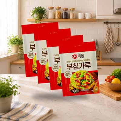백설 부침가루 1kg, 4개