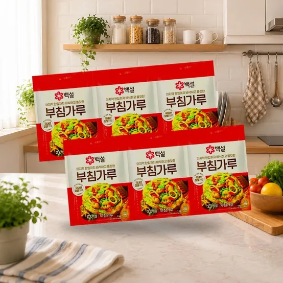 백설 부침가루 1kg, 6개