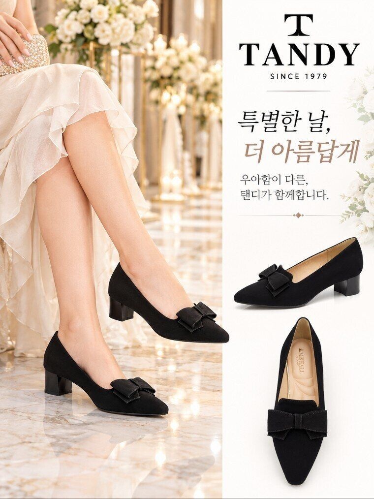 탠디 탠디 [모다아울렛][탠디]여성 구두 4cm 리본장식 펌프스 1AG2R3W035JGDE_SH 시흥점