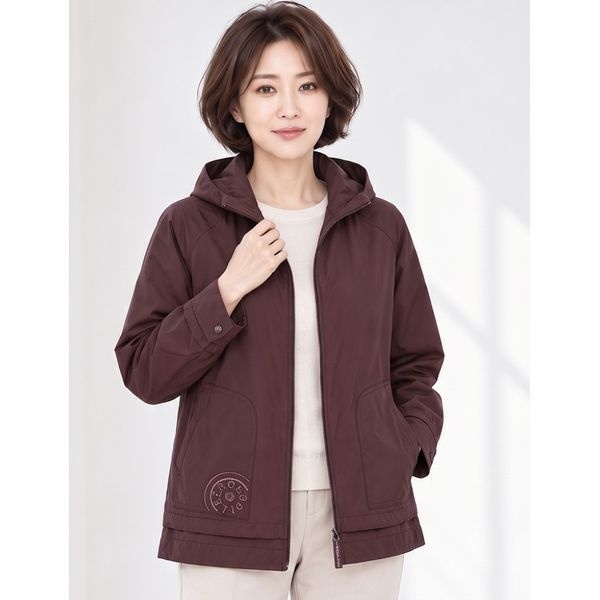 크로커다일 레이디 [하프클럽]여유핏 여성 바람막이 후드 점퍼 CLDFJP104