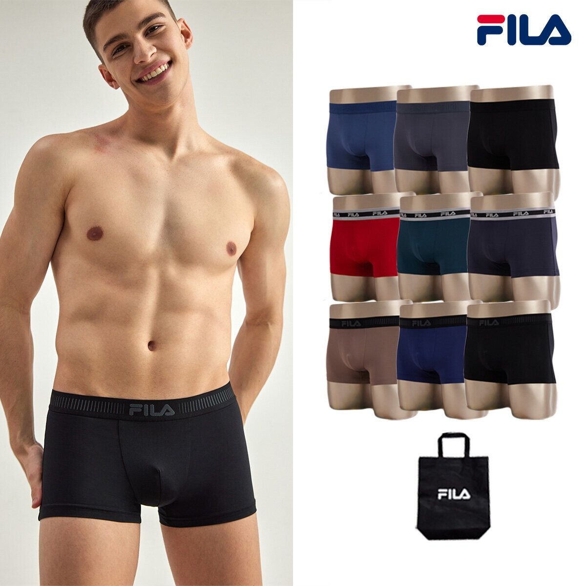 [패션플러스][휠라언더웨어][무료배송] [(주)휠라코리아] [M] 휠라(FILA) 엑스테크 드로즈 9종