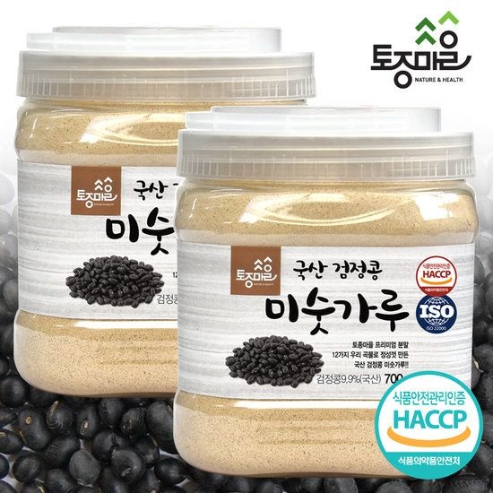[토종마을]HACCP인증 국산 검정콩미숫가루 700g X 2개 537810