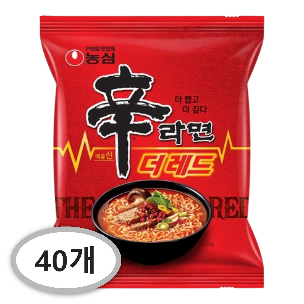 국내 제조사 <b>신라면</b> 더 레드 125g 40개