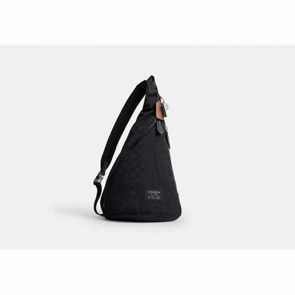 [해외] Coach 코치 래클란 시그니처 나일론 슬링백 남성 크로스백 바디백