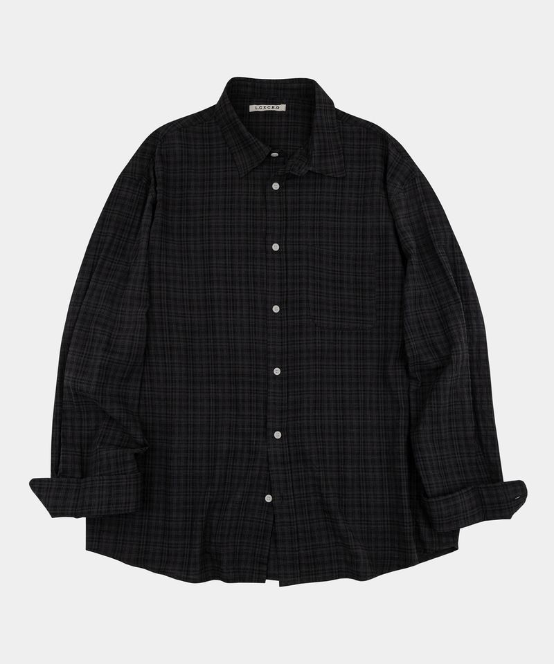 LETTERCOMO 레터 LETTER COMO 시티팝 프렌치 체크셔츠 스모크블랙 Ci티와이 TY Pop French Check Shirt Smoke Black 3816575