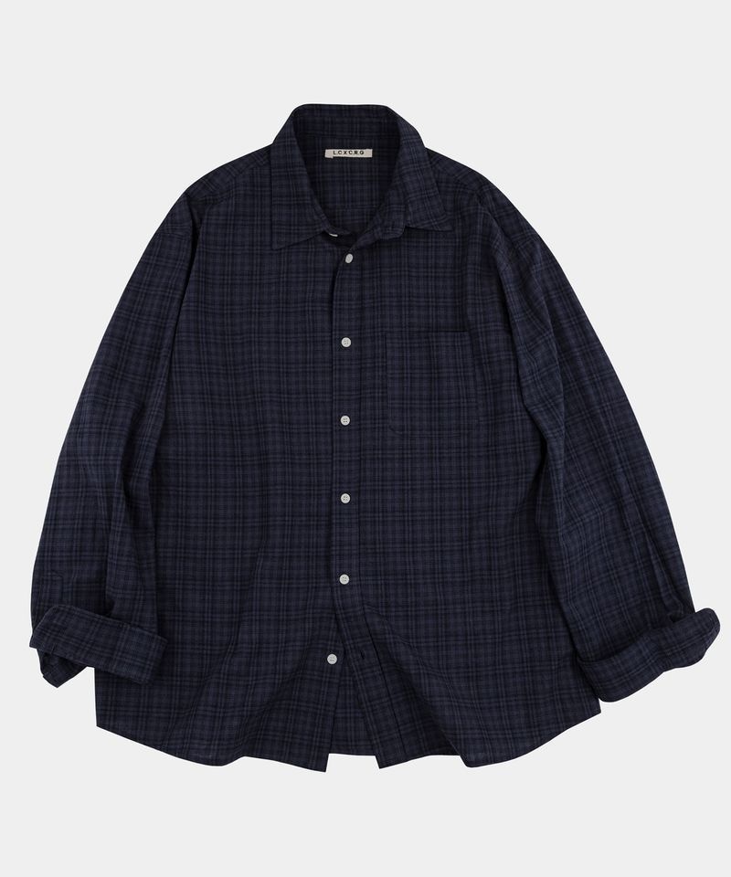 LETTERCOMO 레터 LETTER COMO 시티팝 프렌치 체크셔츠 다크네이비 Ci티와이 TY Pop French Check Shirt Dark Navy 3817147