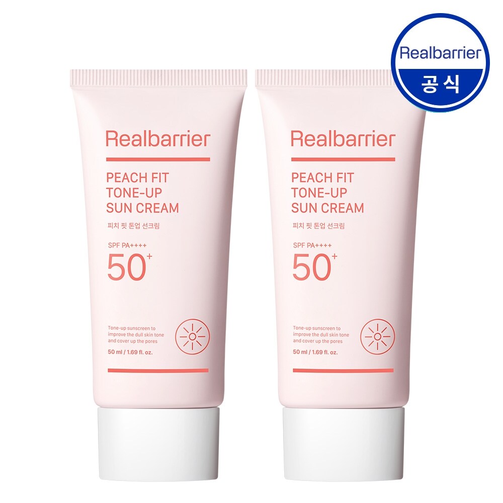리얼베리어 피치 핏 톤업 선크림 SPF 50+ PA++++ 50mlx2개