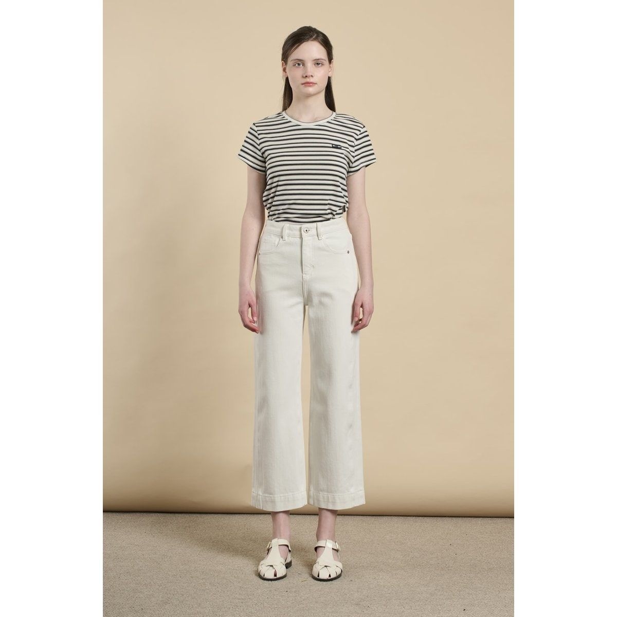 BCBG BCBG 하이웨이스트 세미 와이드 팬츠 B6M4P365 G6H8J3K1 Y5Z8A3B1