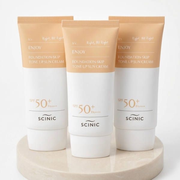 SCINIC 엔조이 파데스킵 톤업 선크림 50g 3개 SPF50+PA++++ 1441471