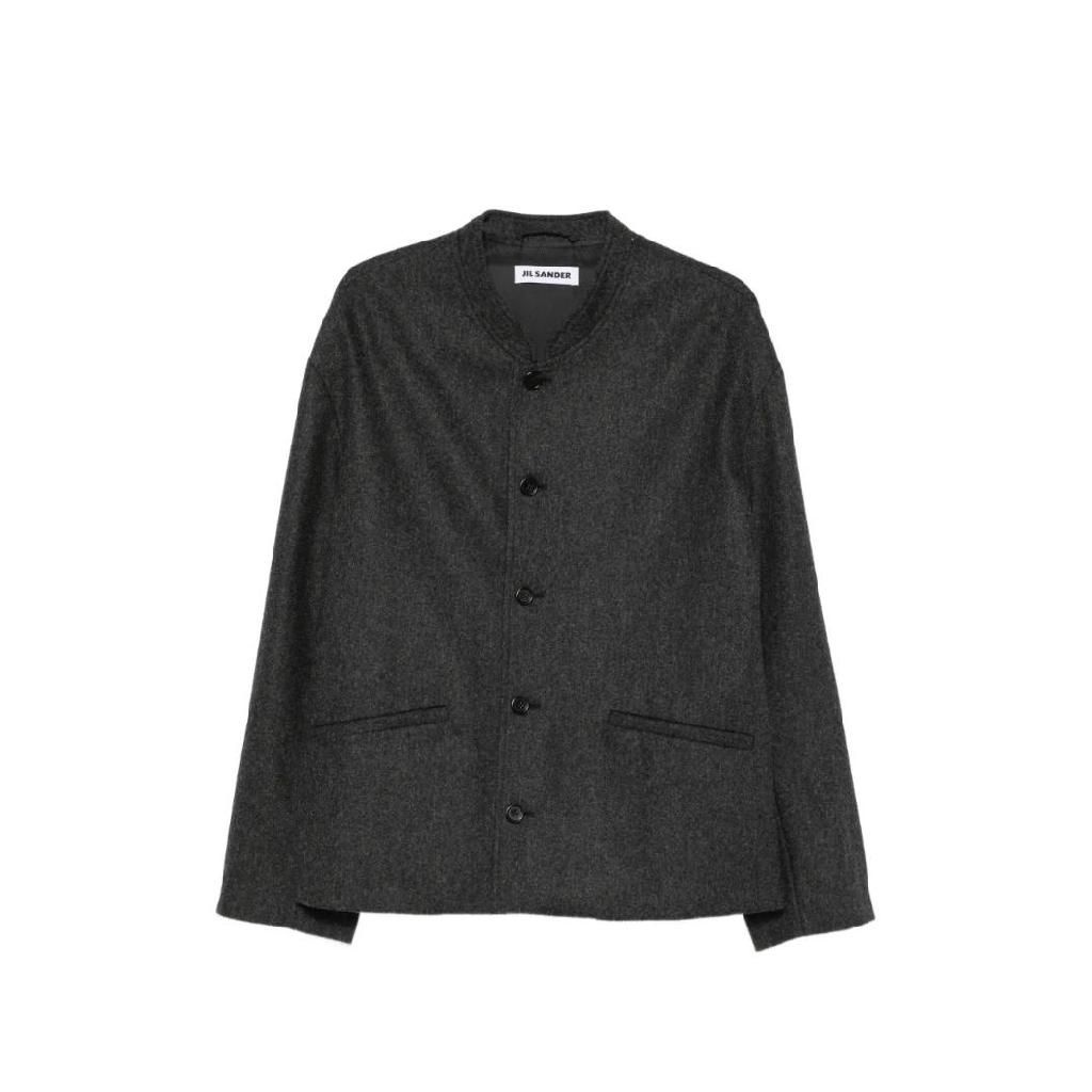 질샌더 질샌더 밴드 칼라 싱글 브레스티드 재킷 J22SW0167J40367 TP456687568