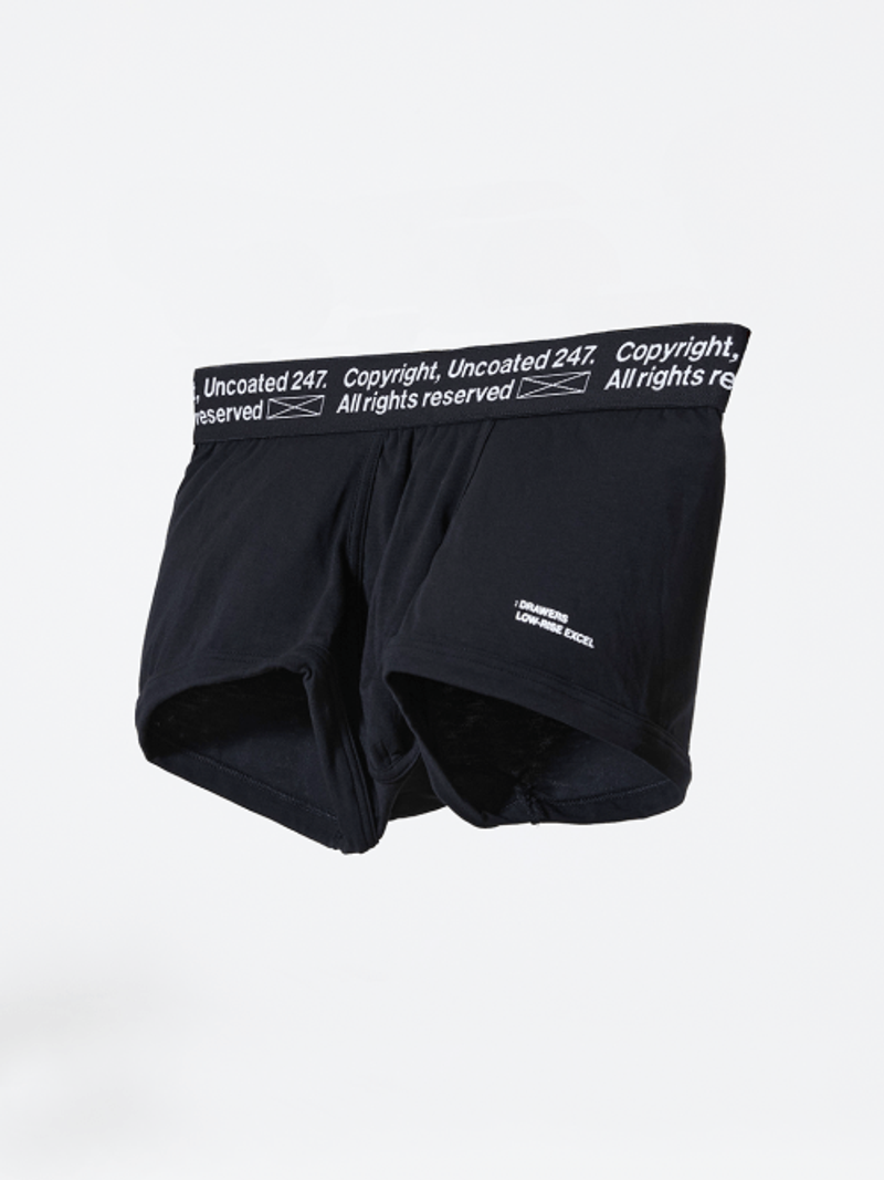 언코티드247 UNCOATED 247 맨즈 모달 드로즈 로우라이즈 엑셀 블랙파우스트