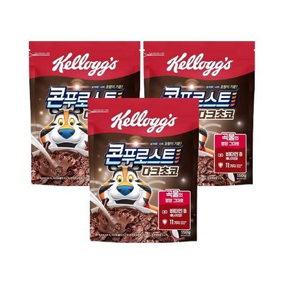 켈로그 콘푸로스트 다크초코 550g 3개