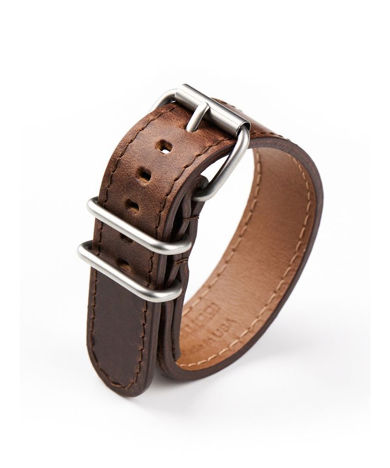 BERTUCCI BERTUCCI Duration 가죽 나토밴드 22mm 브라이어 브라운 더블 룹 MU177MD 3820147