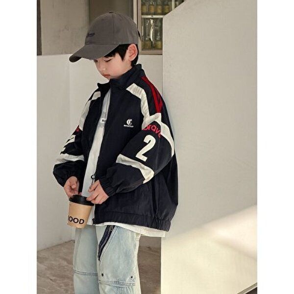 [아이옷샵]레이싱 배색 오버핏 블루종 자켓 R<b>21226</b>