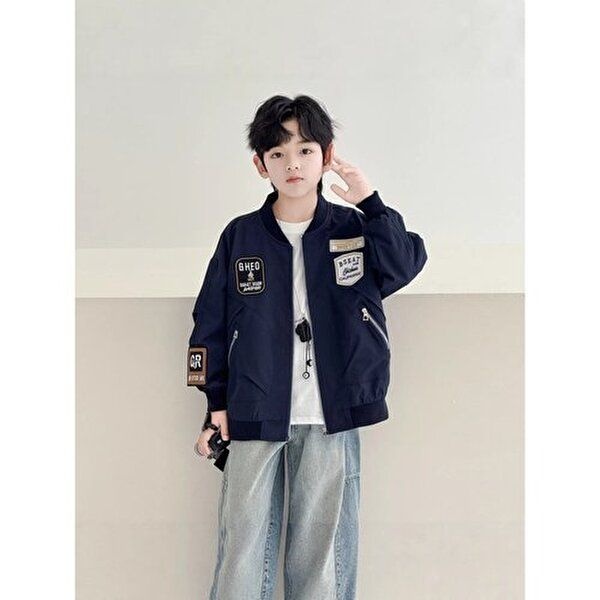 [아이옷샵]와펜 포인트 오버핏 블루종 R21165