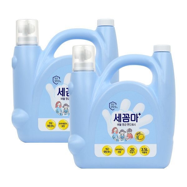 온더바디 온더바디 세균아 꼼짝마 핸드워시 대용량 <b>3.5</b>L 레몬향 X 2개 .