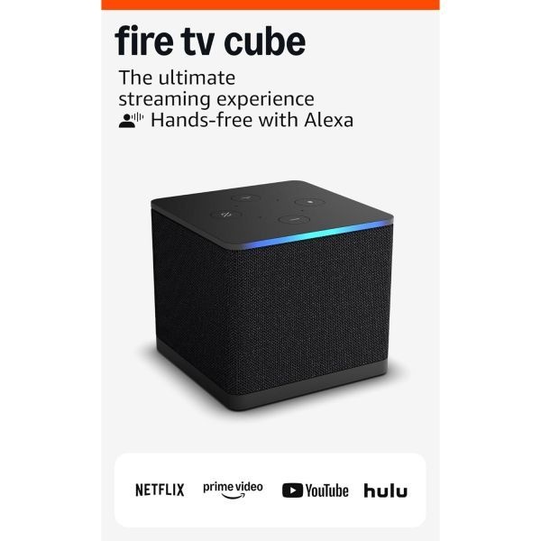 Amazon Fire TV [해외] AI 기반 Fire TV 검색 Alexa를 통한 핸즈프리 스트리밍 장치 Wi Fi 6E 4K Ultra HD를 탑재한 거의 새 제품인 Amazon Cube 최신