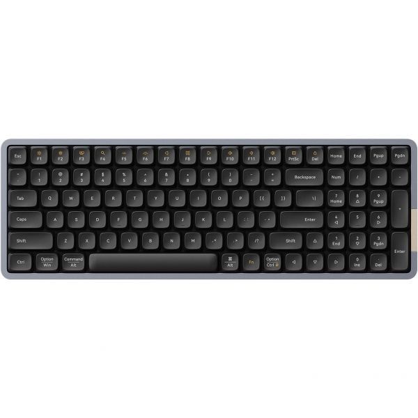 <b>LOFREE</b> [해외] <b>LOFREE</b> 로프리 <b>Flow</b> 로우 프로파일 기계식 키보드 100키 충전식 무선 블루투스 유선 연결 지원 Windows Mac OS 호환 블랙
