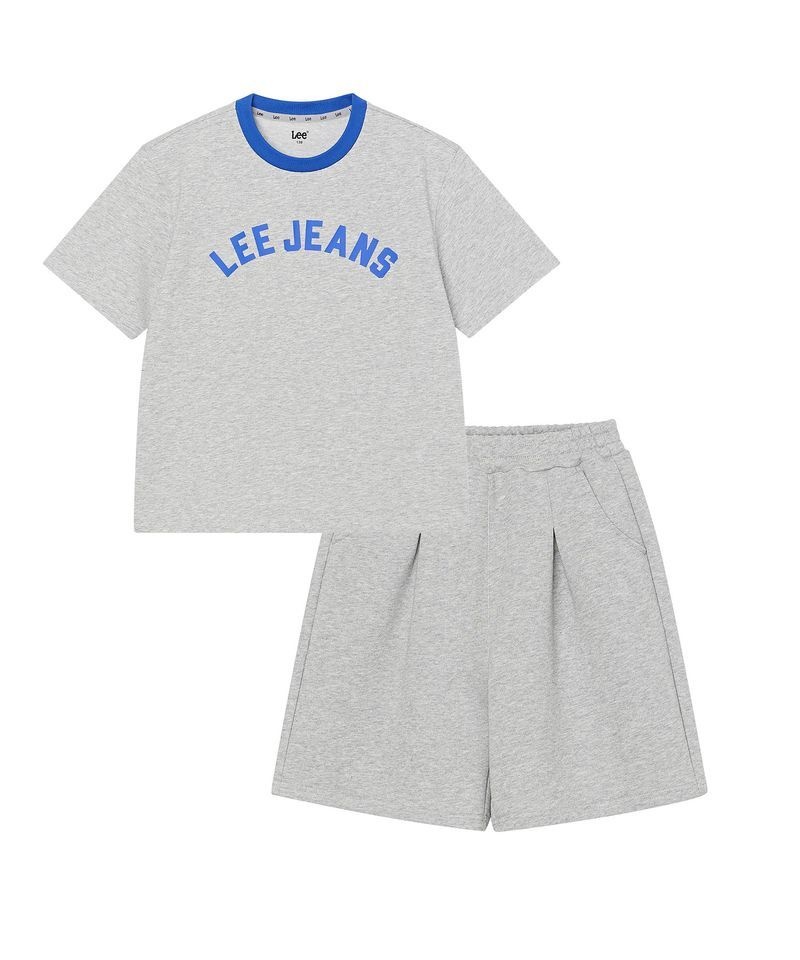 LEE KIDS 리 키즈 Lee 키즈 아치로고 셋업 멜란지그레이 LK2602SU53MG LOY496 LKF800