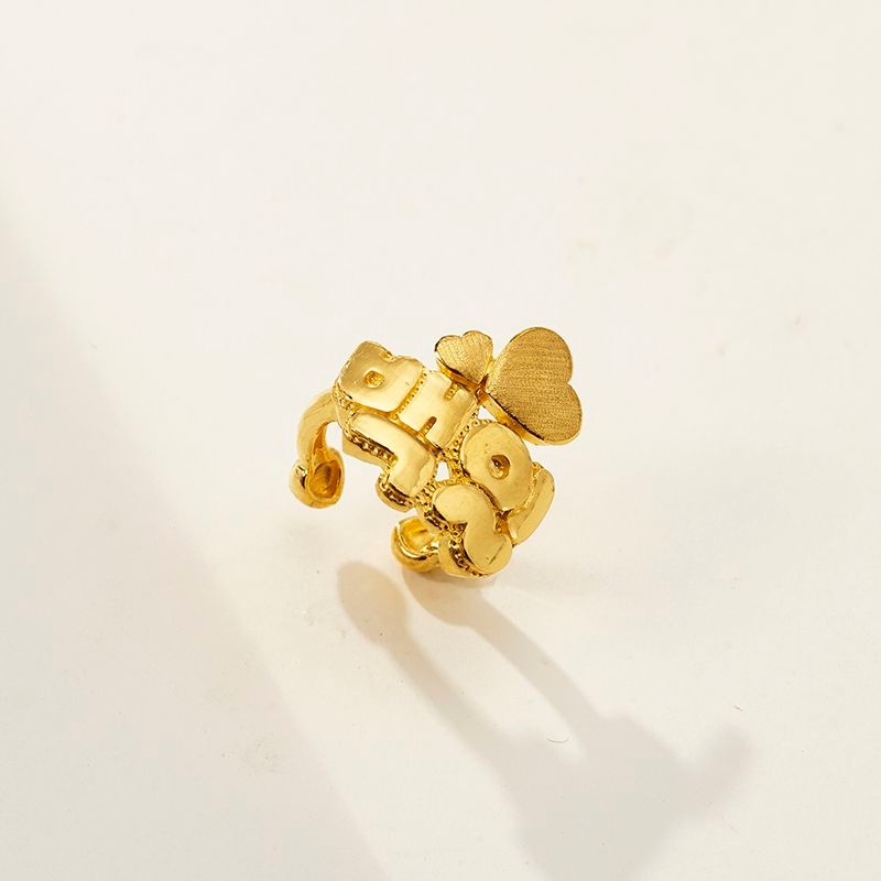 하트백일 순금 돌반지 3.75g