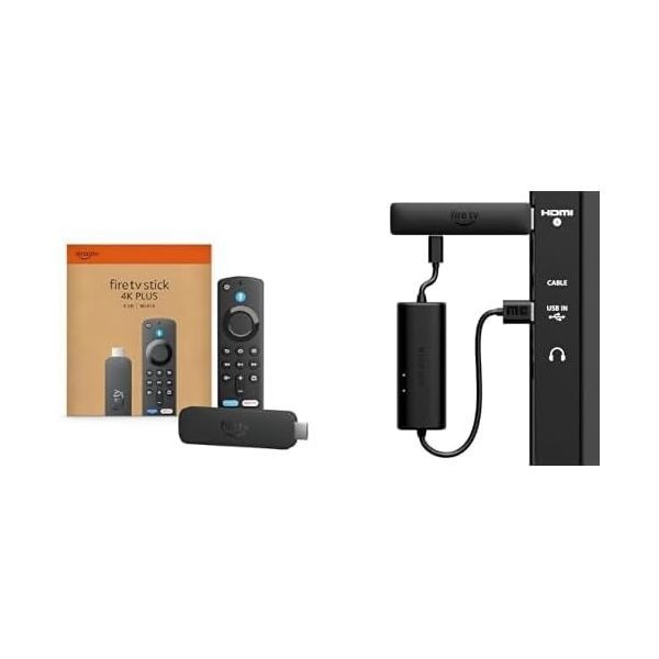 Amazon Fire TV [해외] AI 기반 Fire TV 검색 Wi Fi 6 완전히 새로워진 Amazon 전용 USB 전원 케이블이 포함된 Stick 4K Plus 번들 314009