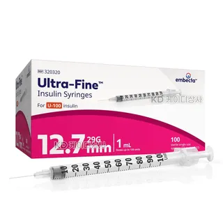 BD 엠벡타 울트라파인 인슐린주사기 1cc 29G 12.7mm 100개입 (320320)