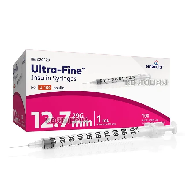 BD 엠벡타 울트라파인 인슐린주사기 1cc 29G 12.7mm 100개입 (320320)