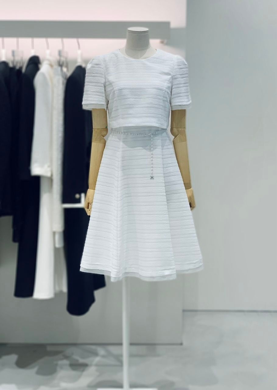 인기패션 JJ JIGOTT 26S/S 펄 벨티드 배색 플레어 원피스 GS5A0OP551 2890808