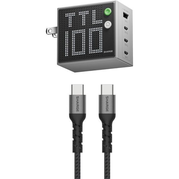 sharge [해외] Pixel 100W 노트북 GaN 충전기 240W USB C 케이블 세트 280030