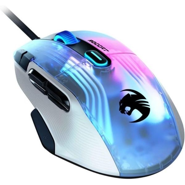 <b>ROCCAT</b> [해외] <b>ROCCAT</b> Kone XP PC 게이밍 <b>마우스</b> (3D AIMO RGB 조명 19K DPI 광학 센서 4D 크리스탈 스크롤 휠 멀티 버튼 디자인 유선 컴퓨터