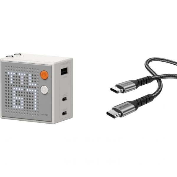 sharge [해외] Pixel 67 GaN 충전기 240W USB C 케이블 세트 270003
