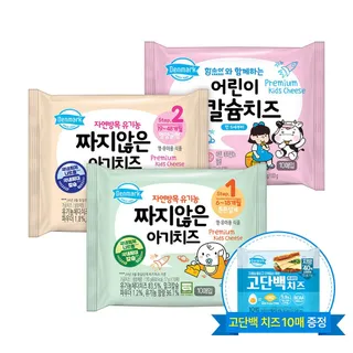 동원 (원데이) 동원 덴마크 아기치즈 3종 1단계/2단계/고칼슘 17g 90매+고단백 치즈 10매 증정