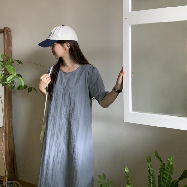 [미라클세븐][패션플러스][미라클세븐][M7] 여자 반소매 서울데이트룩 FW 바스락 롱 원피스