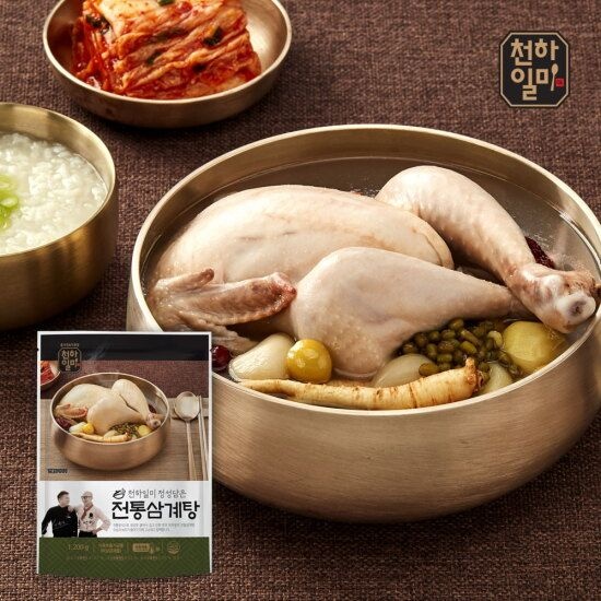 천하일미 홍석천 이원일 전통 삼계탕 1.2kg 6팩 국내산 닭 사용