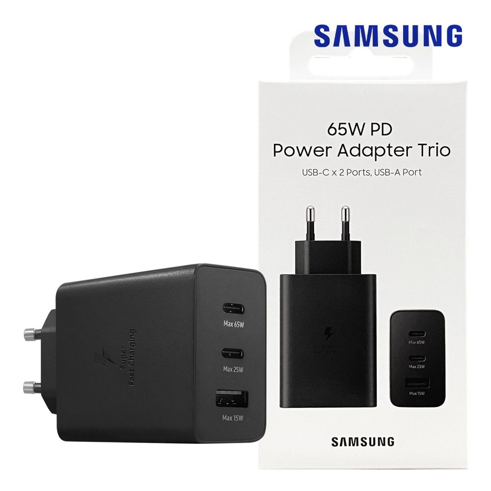 삼성전자 삼성 정품 갤럭시 C타입 65W 트리오 3포트 PD 충전기 EP-T6530